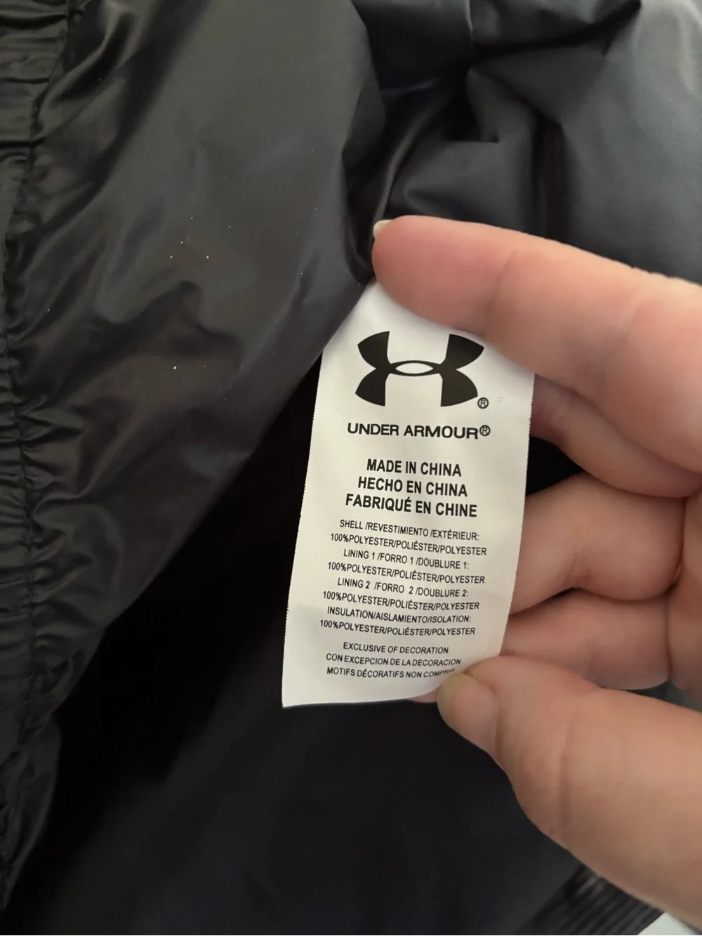 Under Armour Storm  Black & White Tie-Dye Hooded Winter Coat
